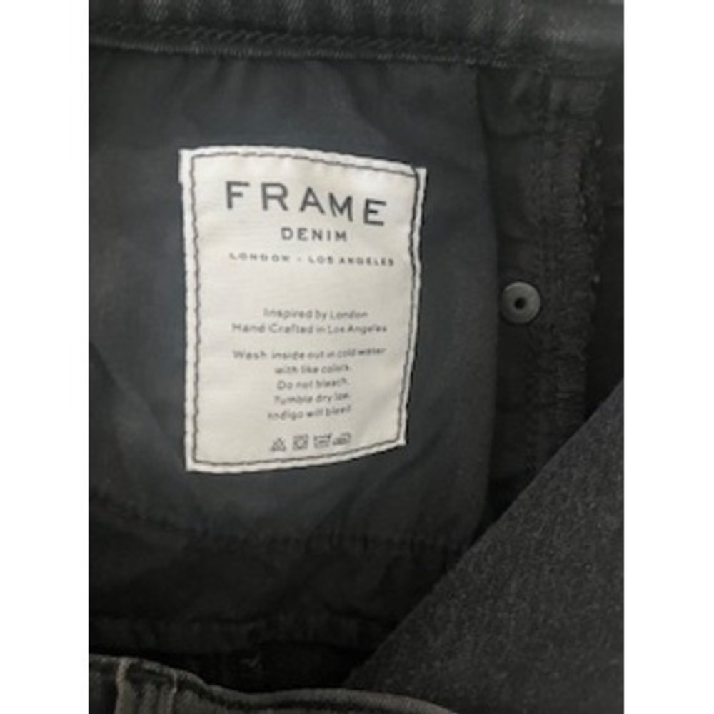 FRAME NWT Le Skinny De Jeanne Charcoal Gray Split Hem Jeans 25x30 $228 - Picture 15 of 16